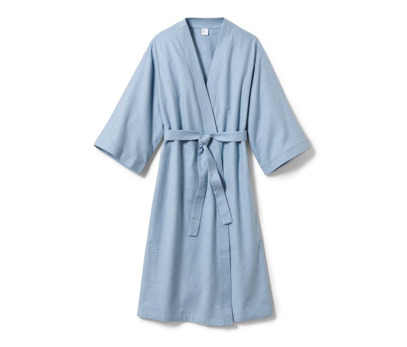 Tchibo - Flanell-Morgenmantel - Damen - Gr. M - blau