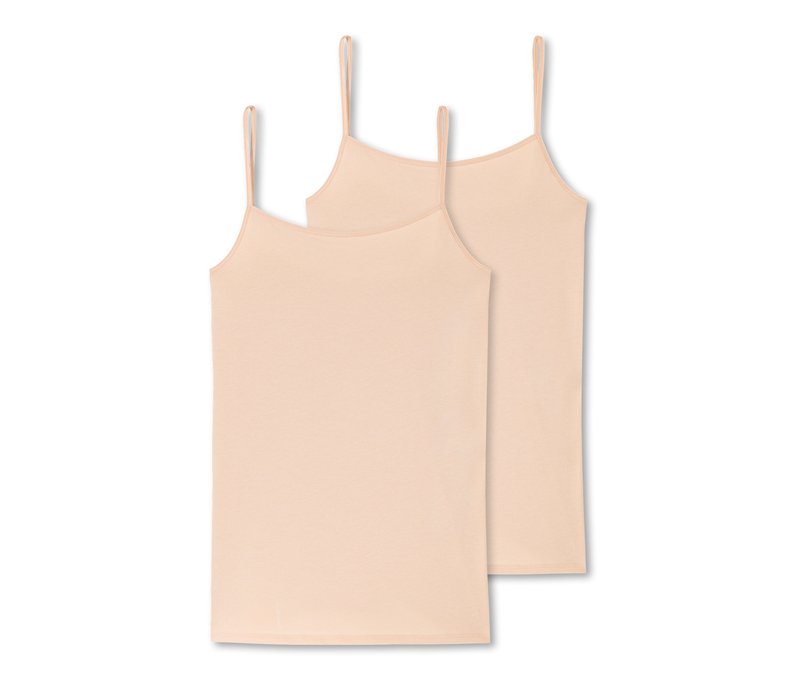 2 Schiesser Tops - Damen - Gr. 38 - braun