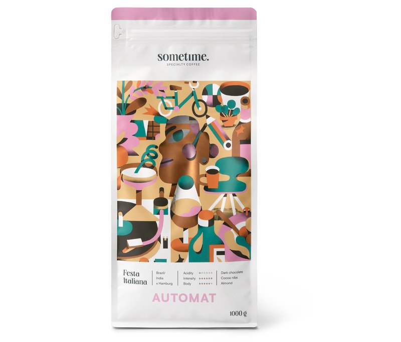 sometime - Festa Italiana Caffè Crema - 1 kg Ganze Bohne - Intensität: 6/6