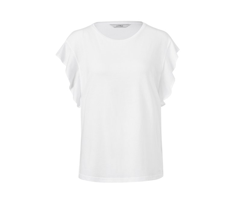 Tchibo - Shirt mit Volant - Damen - Gr. XXL - weiß