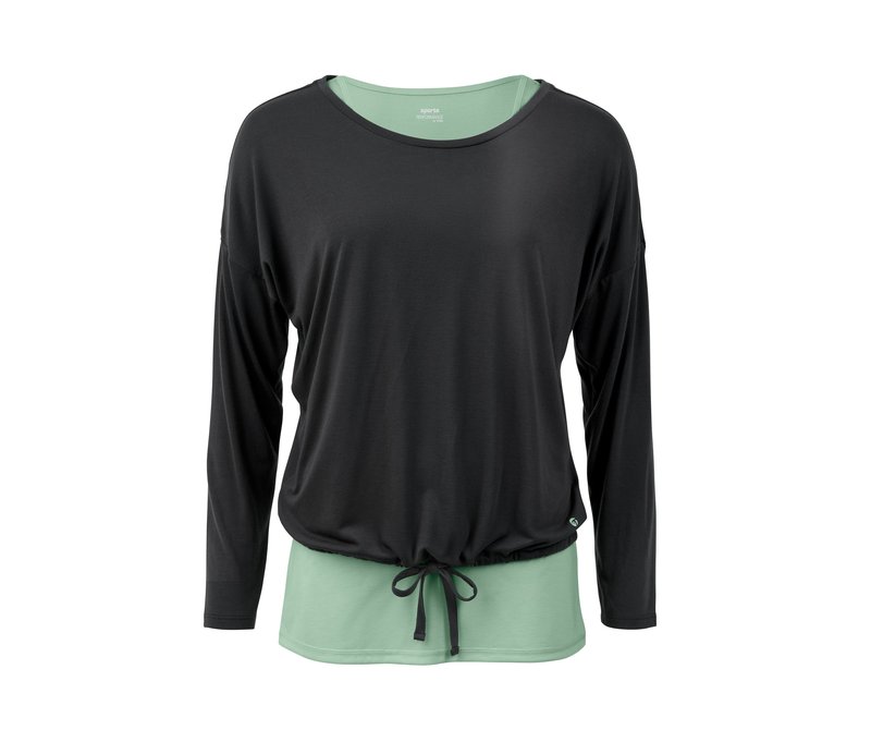 Tchibo - 2-in-1-Sportshirt - Damen - Gr. XL - hellgrün