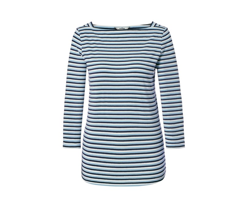 Tchibo - Shirt mit 3/4-Arm - Damen - Gr. XXL - dunkelblau/gestreift