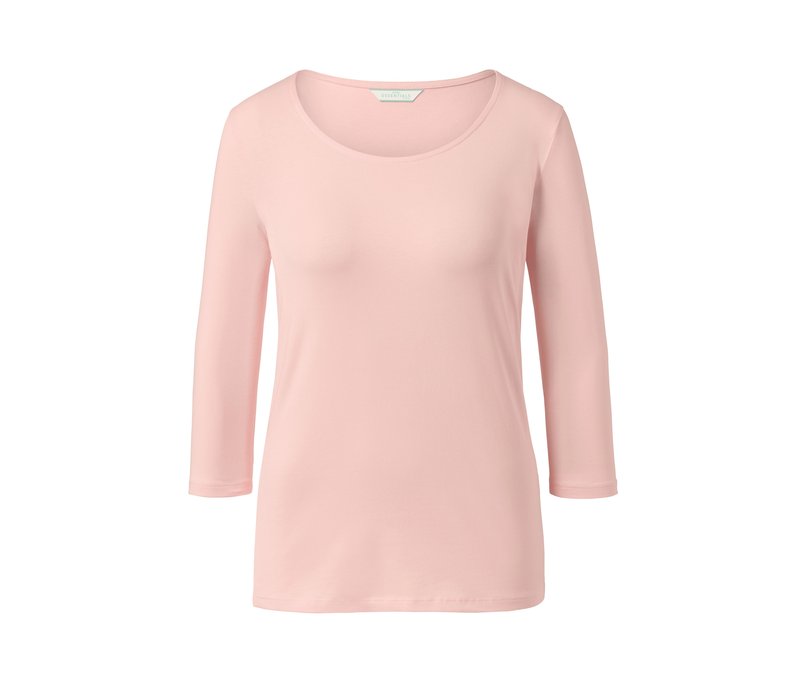 Tchibo - Shirt mit 3/4-Arm - Gr. S - rosé