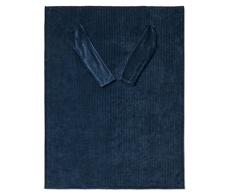 Tchibo - Kuscheldecke mit integrierten Ärmeln - dunkelblau
