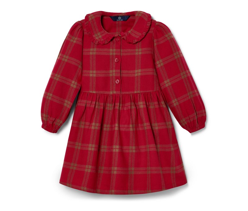 Tchibo - Kleinkind-Webkleid - Mädchen - Gr. 110/116 - rot