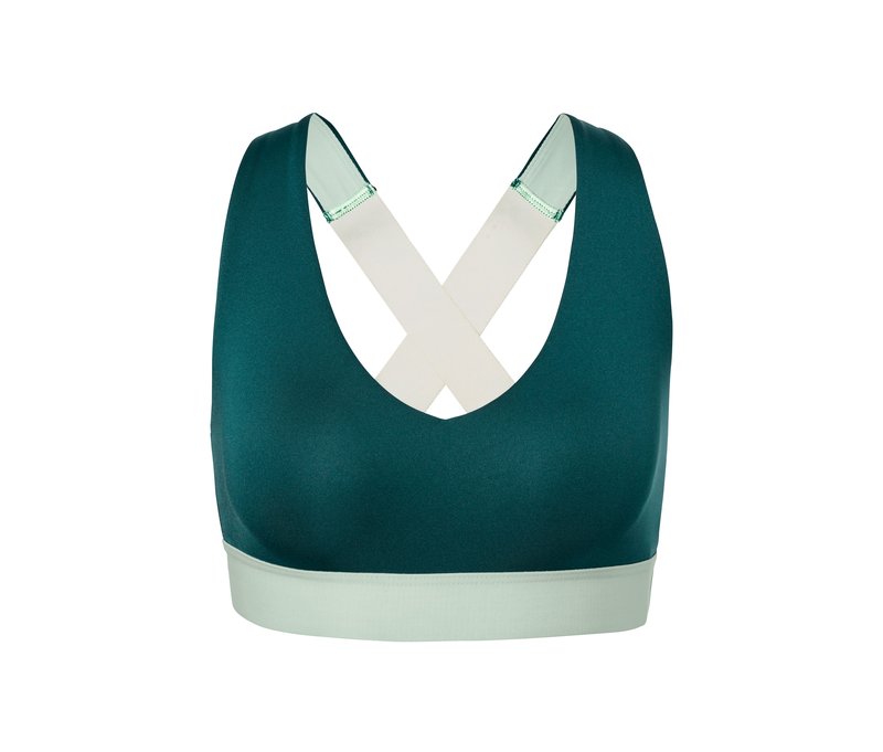 Tchibo - Sport-Bustier - Damen - Gr. M - smaragdgrün