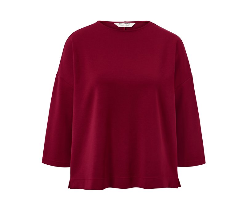 Tchibo - Sweatshirt mit 3/4-Arm - Damen - Gr. M - bordeaux