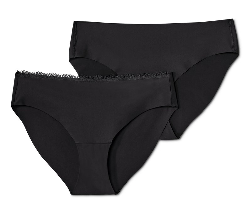 Tchibo - 2 Magic-Cut-Slips - Damen - Gr. M - schwarz