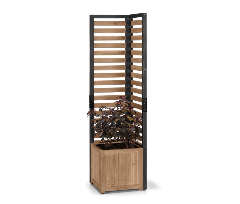 Tchibo - Sichtschutz-Pflanzkasten-Modul »Elin« - 44x44x170cm - schwarz - Holz / Stahl / Polypropylen