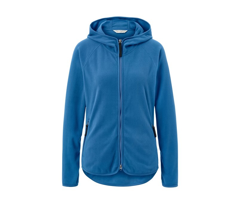 Tchibo - Kapuzen-Fleecejacke - Damen - Gr. M - blau