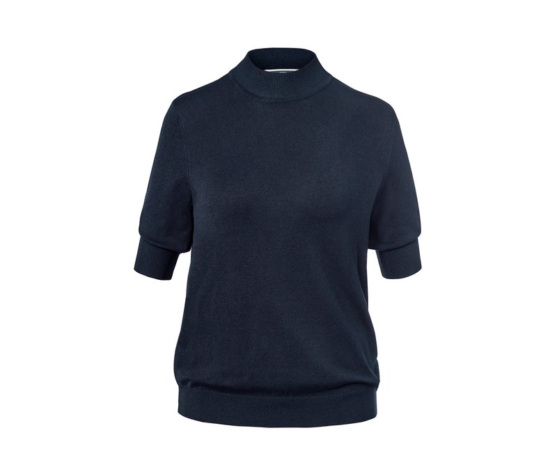 Tchibo - Feinstrick-Shirt mit Stehkragen - Damen - Gr. XL - dunkelblau