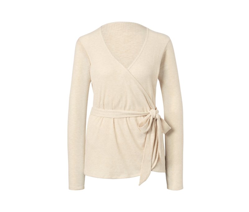 Tchibo - Yoga-Wickel-Cardigan - Damen - Gr. XS - beige