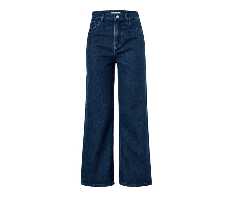 Tchibo - Jeans mit weitem Bein - Damen - Gr. 42 - dunkelblau