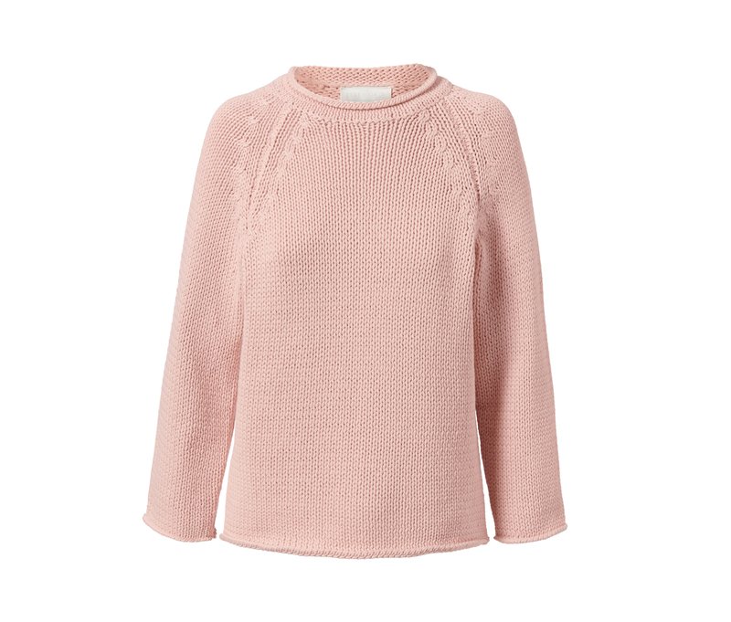 Tchibo - Grobstrick-Pullover aus Bändchengarn - Damen - Gr. L - rosé