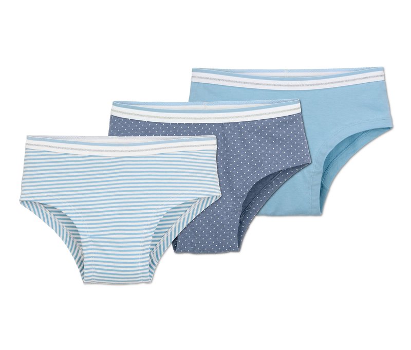 Tchibo - 3 Mädchen-Pantys - Mädchen - Gr. 146/152 - weiß/gepunktet