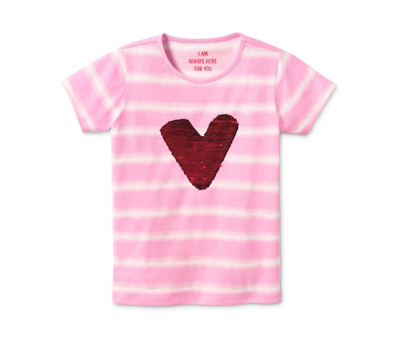 Tchibo - T-Shirt aus Bio-Baumwolle - Mädchen - Gr. 134/140 - weiß