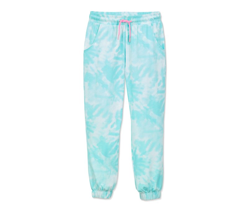 Tchibo - Jersey-Schlupfhose aus Bio-Baumwolle - Mädchen - Gr. 158/164 - türkis/print