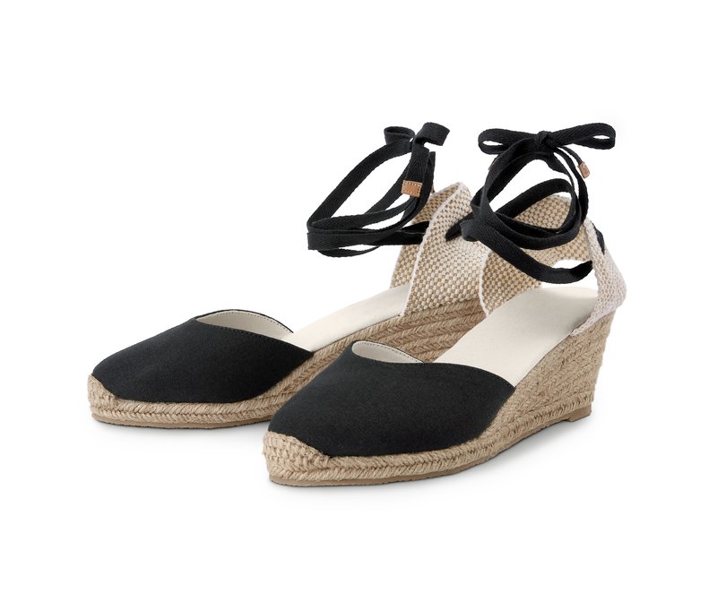 Tchibo - Espadrilles mit Keilabsatz - Damen - Gr. 40 - schwarz