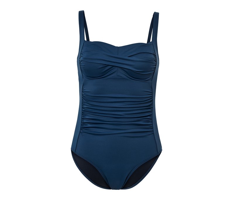 Tchibo - Figurformender Badeanzug mit recyceltem Material - Damen - Gr. 40 - dunkelblau