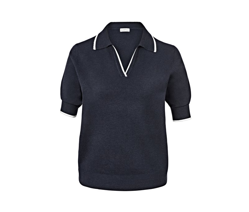Tchibo - Feinstrick-Poloshirt - Damen - Gr. S - weiß