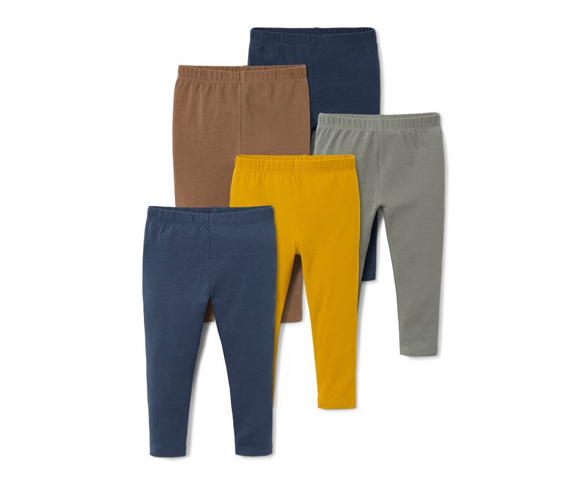 Tchibo - 5 Jersey-Leggings - Gr. 122/128 - dunkelblau