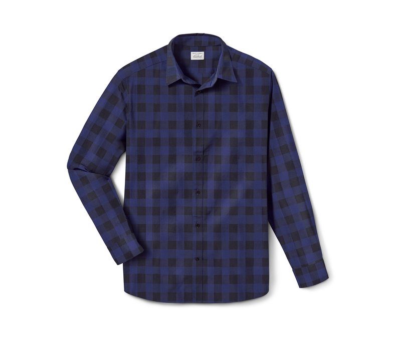 Tchibo - Flanellhemd - Herren - Gr. M - dunkelblau/kariert