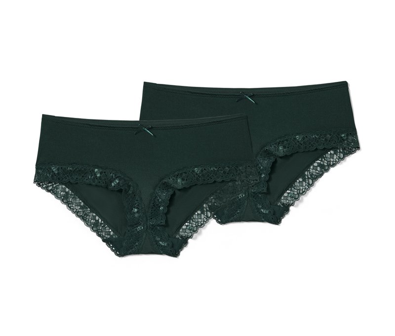 Tchibo - 2 Pantys - Damen - Gr. L - dunkelgrün