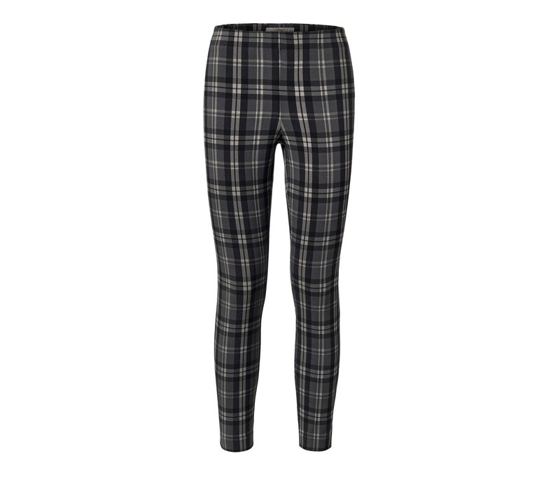 Tchibo - Karierte Stretchhose - Damen - Gr. 46 - schwarz/kariert