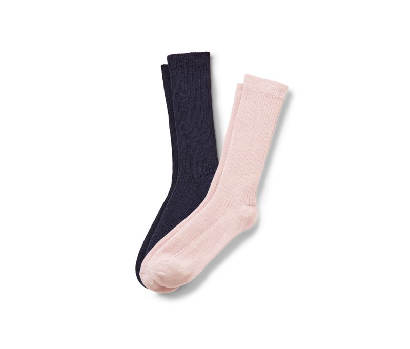 Tchibo - 2 Paar Ripp-Socken - Damen - Gr. 39-42 - dunkelblau