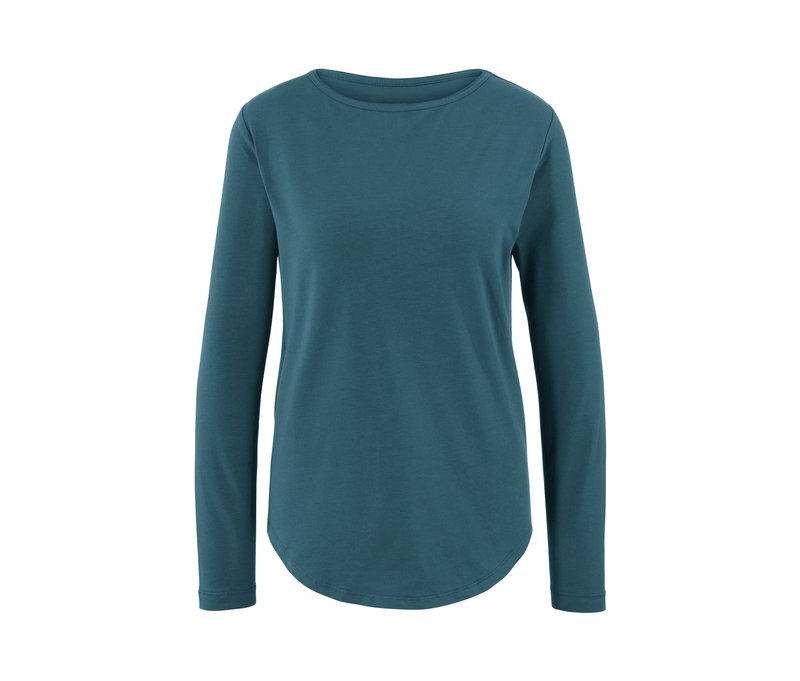 Tchibo - Langarm-Sportshirt - Damen - Gr. M - smaragdgrün