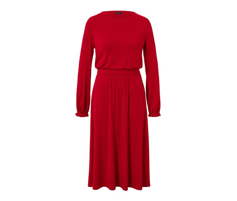 Tchibo - Jerseykleid in Midi-Länge - Damen - Gr. L - rot