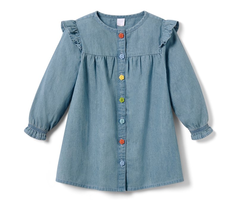 Tchibo - Baby-Denimkleid - Mädchen - Gr. 86/92 - dunkelblau