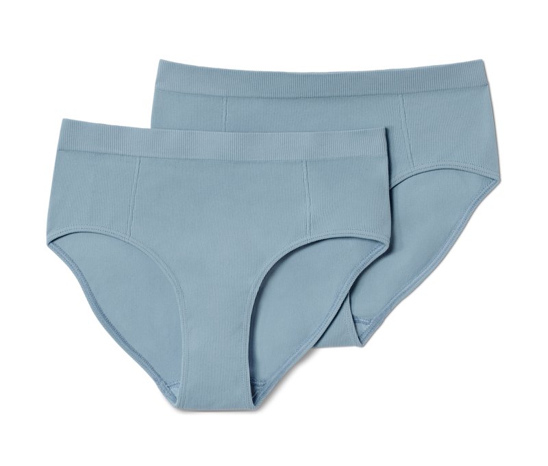 Tchibo - 2 Seamless-Pantys - Damen - Gr. S - blau