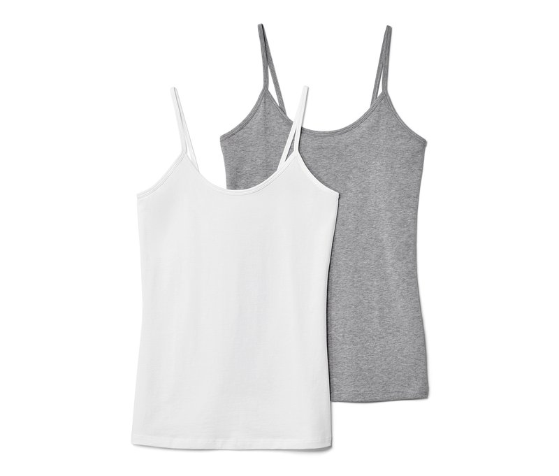 Tchibo - 2 Spaghetti-Hemdchen - Damen - Gr. XL - weiß