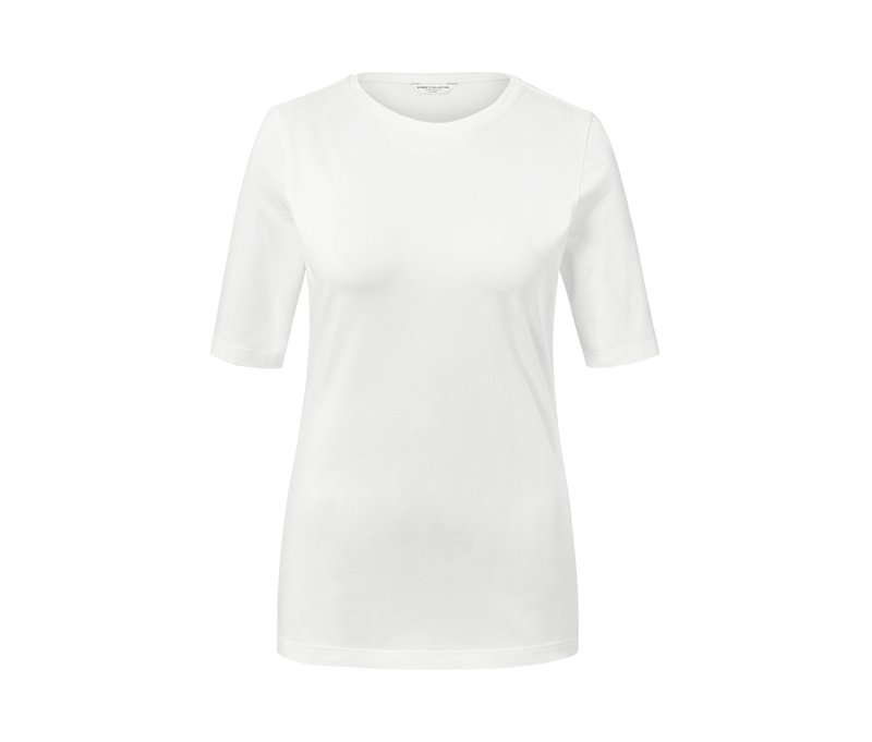 Tchibo - Basic Halbarmshirt - Damen - Gr. S - weiß