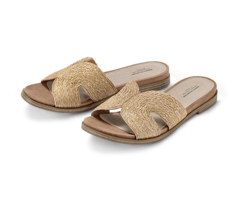 Tchibo - Pantoletten - Damen - Gr. 37 - natur