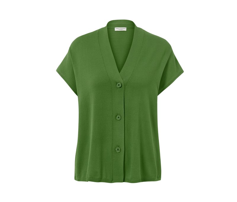 Tchibo - Kurzärmliger Cardigan - Damen - Gr. S - grün