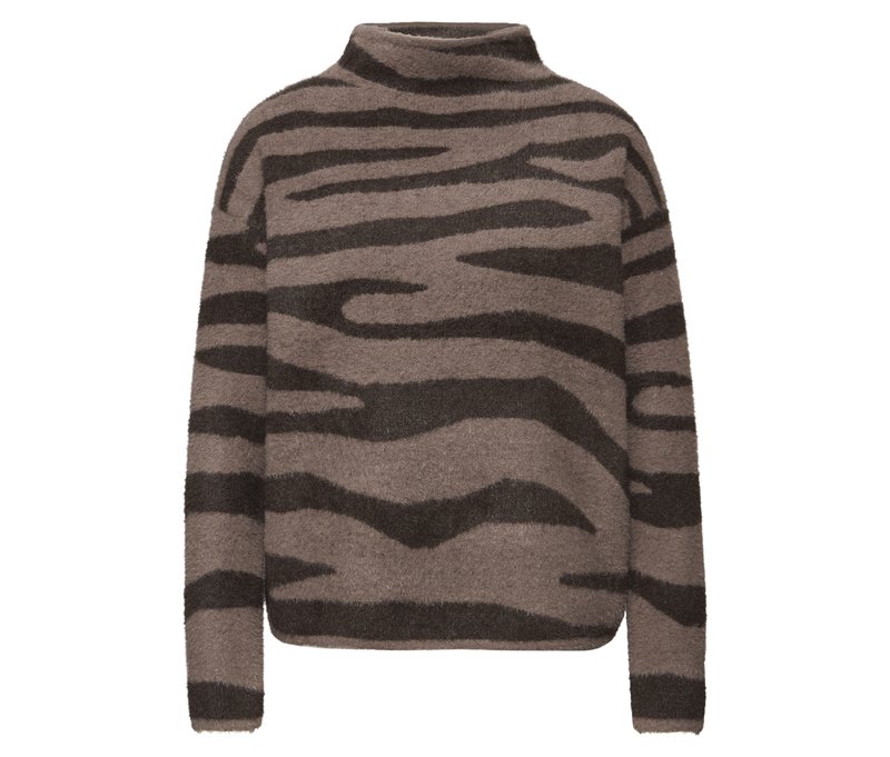 Street One Jacquard-Pullover - Damen - Gr. 40 - braun