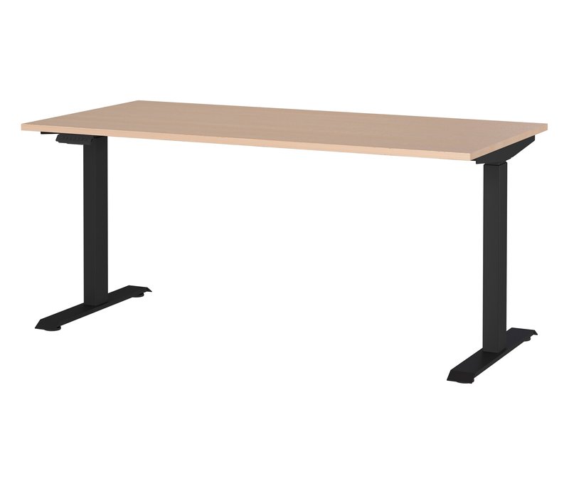 Tchibo - Höhenverstellbarer Schreibtisch »Oviedo« - 160x80x120cm - schwarz - Holz / Metall
