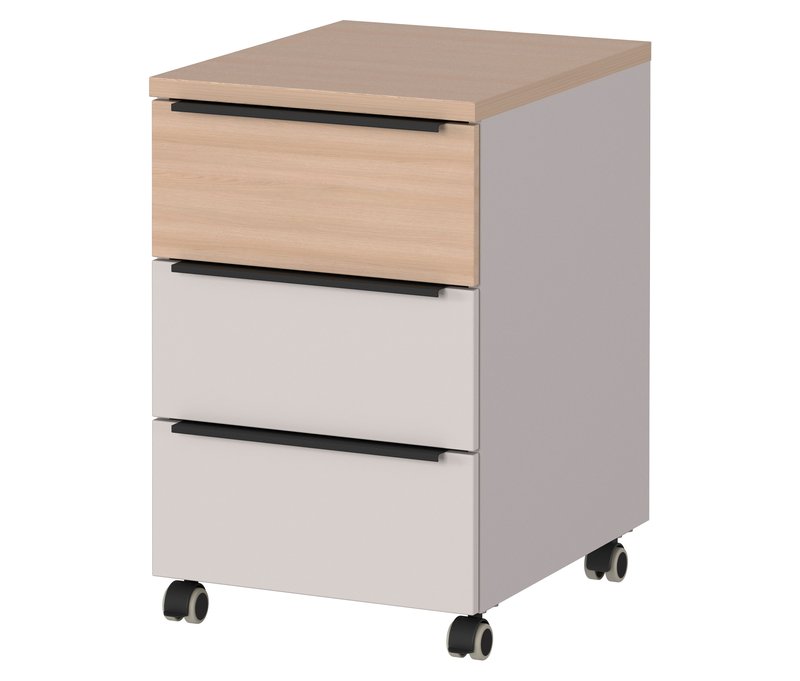 Tchibo - Rollcontainer »Oviedo« - 121,9x52x9,4cm - braun - Holz / Metall / Gummi