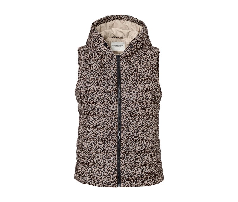 Tchibo - Bedruckte Steppweste mit Kapuze - Damen - Gr. 50 - schwarz/print