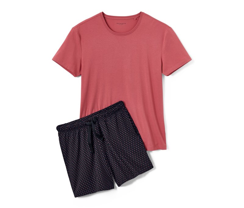 Tchibo - Shorty-Pyjama mit Modal - Herren - Gr. XL - dunkelblau/print