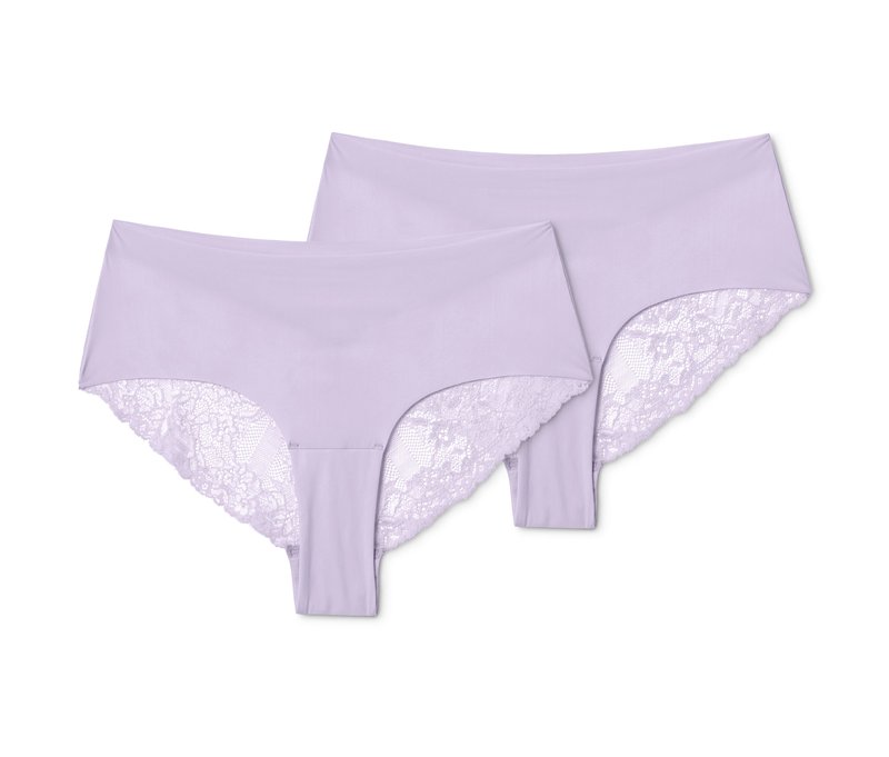 Tchibo - 2 Magic-Cut-Brazilslips - Damen - Gr. S - lila