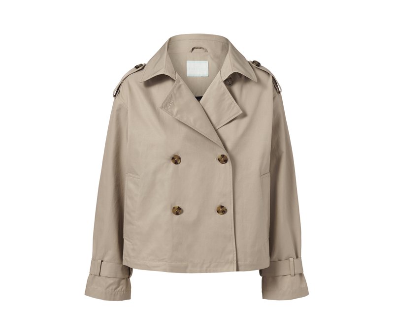 Tchibo - Kurzer Trenchcoat - Damen - Gr. 38 - beige