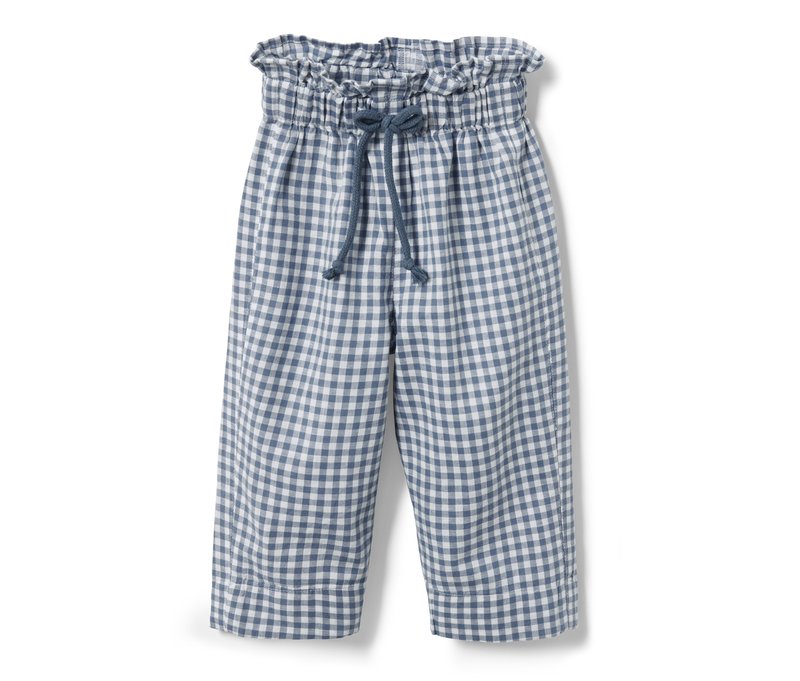 Tchibo - Culotte mit Leinen - Mädchen - Gr. 110/116 - weiß/kariert