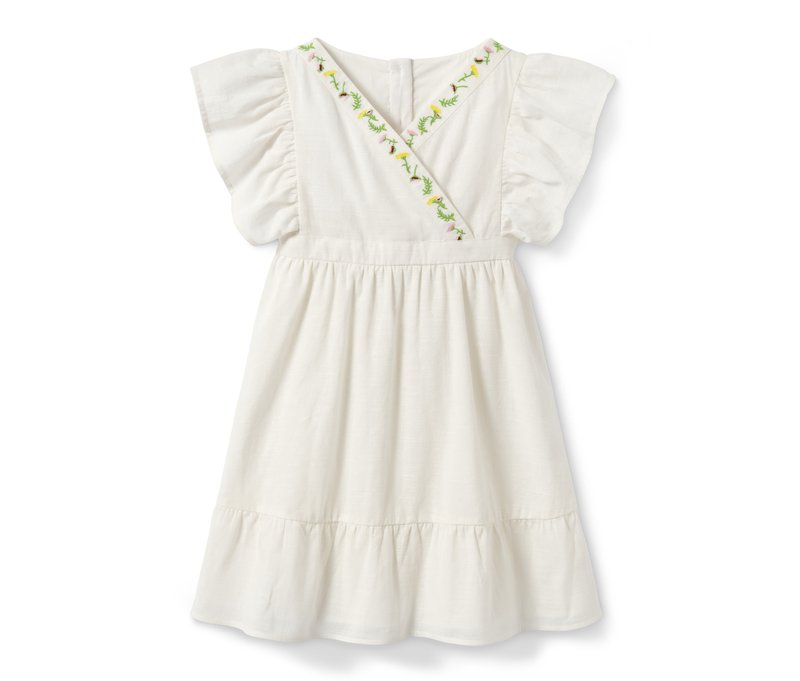 Tchibo - Webkleid aus Bio-Baumwolle - Mädchen - Gr. 110/116 - weiß