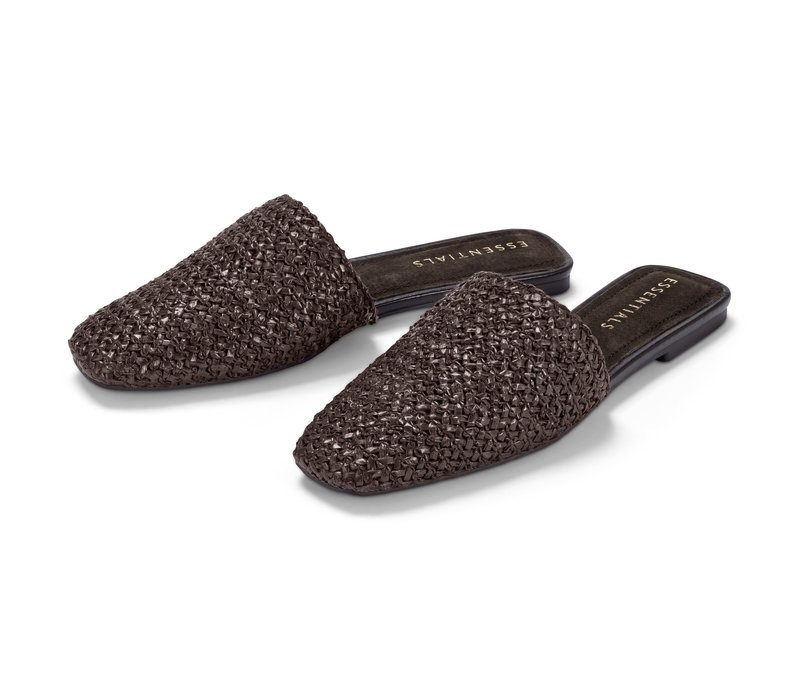 Tchibo - Mules - Damen - Gr. 39 - rotbraun