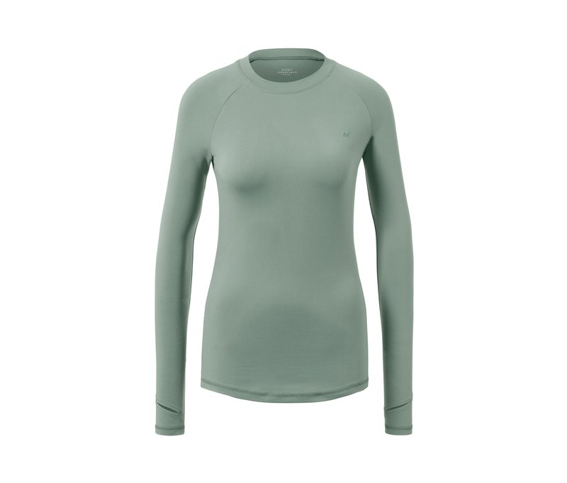 Tchibo - Langarm-Funktionsshirt - Damen - Gr. L - grün