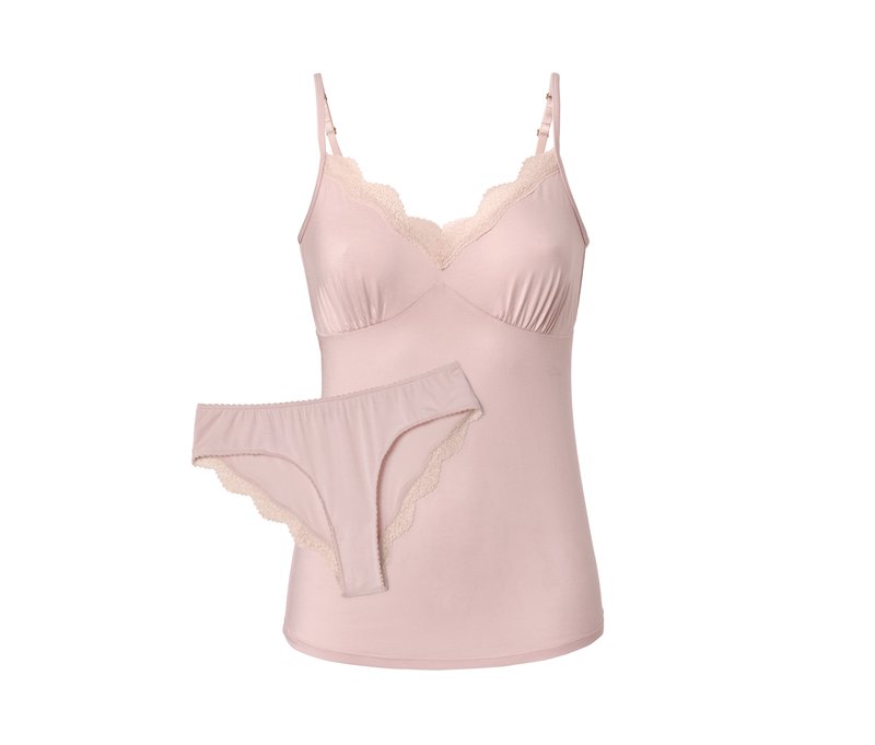 Tchibo - Hemdchen-Slip-Set - Damen - Gr. L - rosé