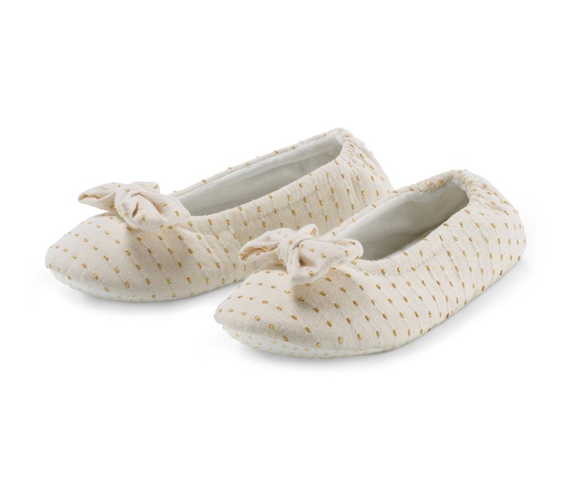 Tchibo - Ballerina-Hausschuhe - Damen - Gr. 40-41 - weiß